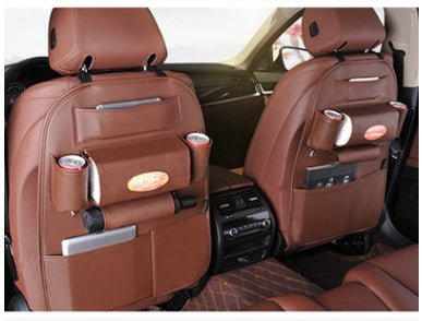 HQ Leather Car Seat Organizer – Premium Leather Storage Pockets for Cars, SUVs & Trucks