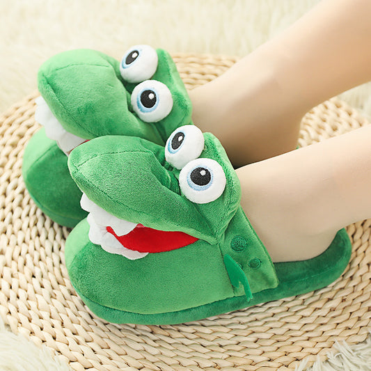 Cute Plush Indoor Slippers - Cozy Cotton Footwear for Winter Fun