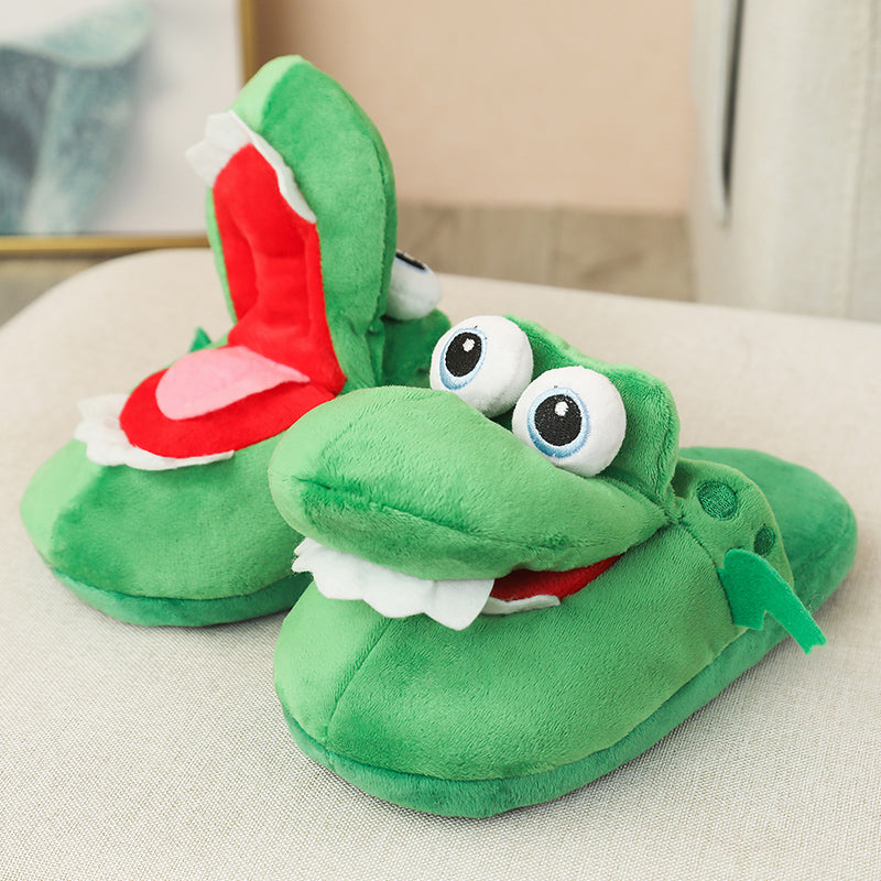 Cute Plush Indoor Slippers - Cozy Cotton Footwear for Winter Fun