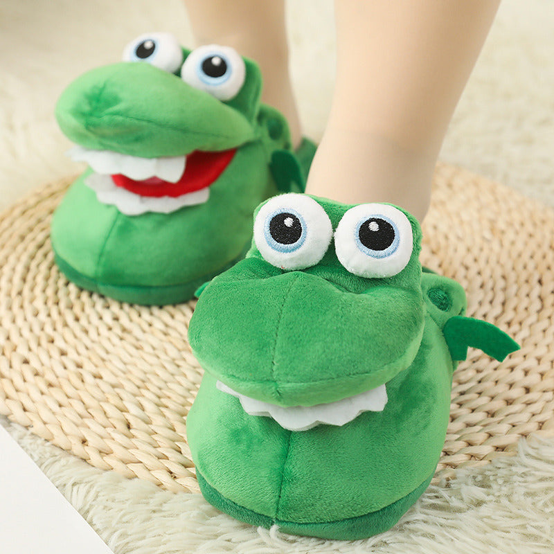 Cute Plush Indoor Slippers - Cozy Cotton Footwear for Winter Fun
