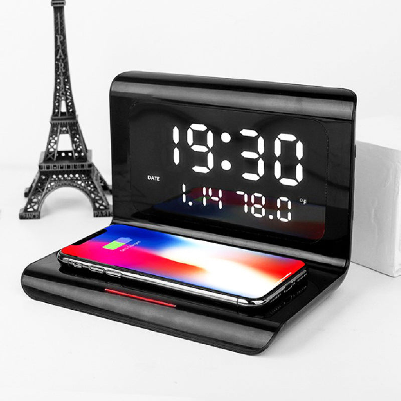 Wireless phone Charger Alarm Clock Creative Perpetual Calendar