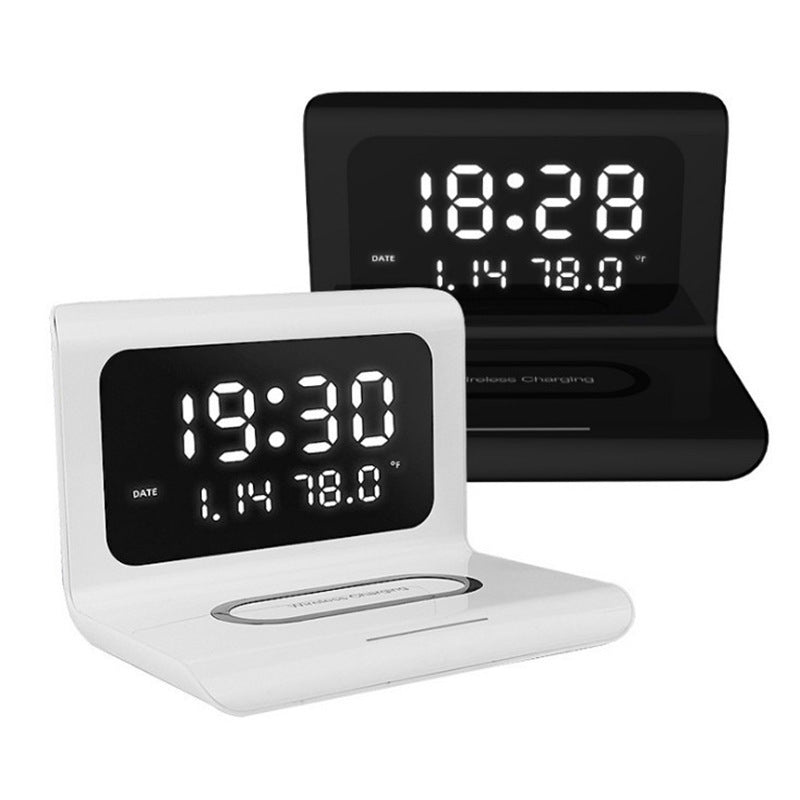 Wireless phone Charger Alarm Clock Creative Perpetual Calendar