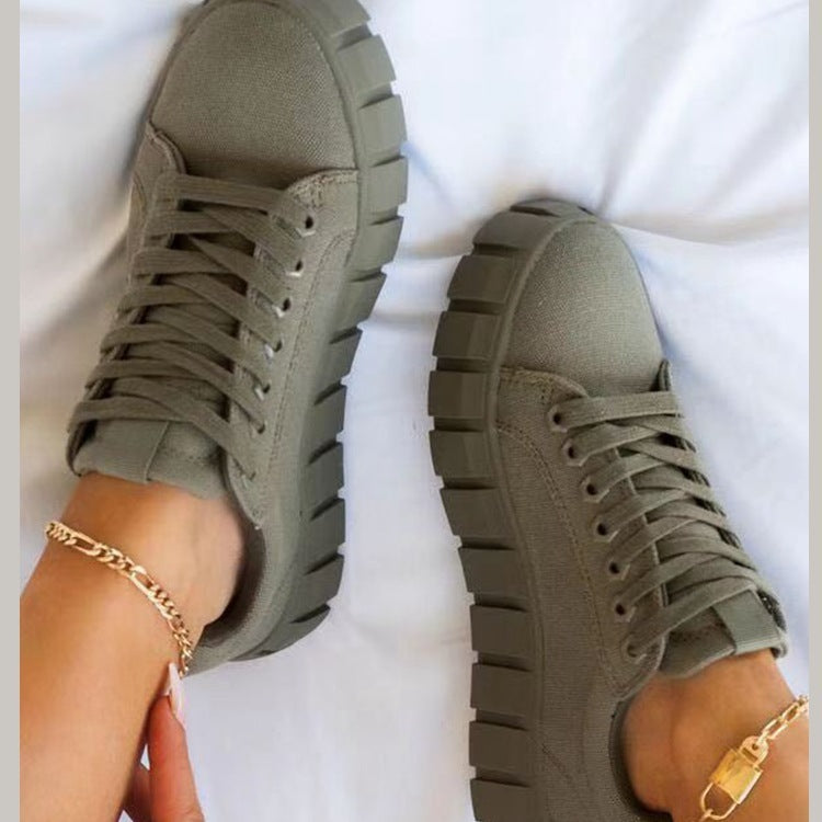 Canvas Platform Sneakers – Women's Shoes | Koalakits36