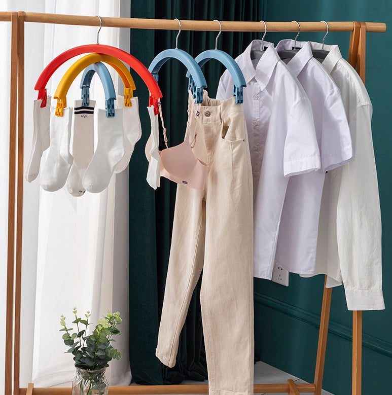 Multifunctional Clothes Drying Rack - Creative Rainbow Rotating Hanger for All Your Drying Needs