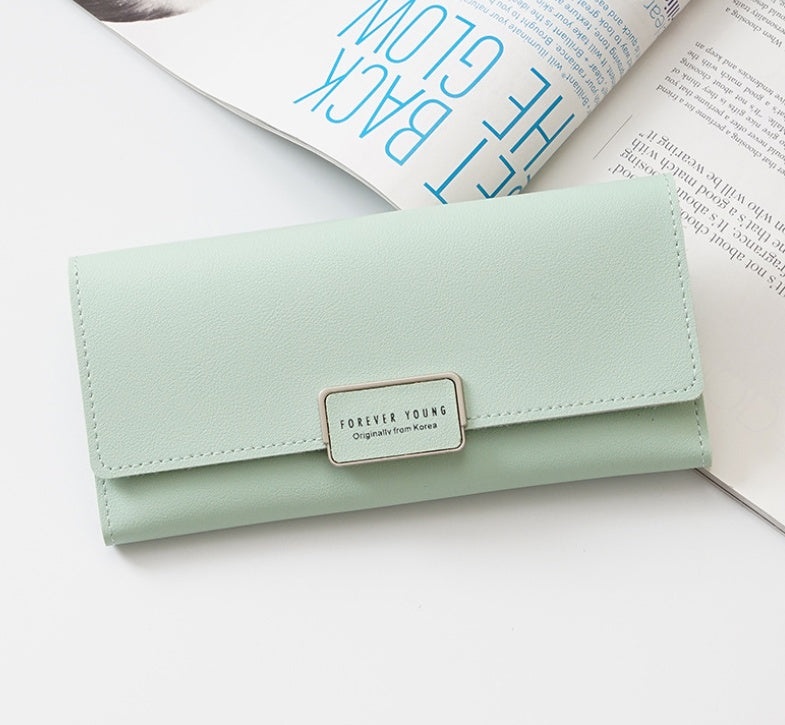 Korean Three-Fold Women's Wallet: Stylish & Functional PU Leather 