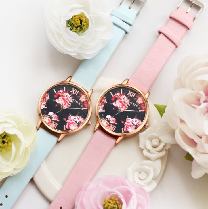 High Quality Fashion Leather Strap Rose Gold Women Watch Casual Love Heart Quartz Wrist Watch | Koalakits36