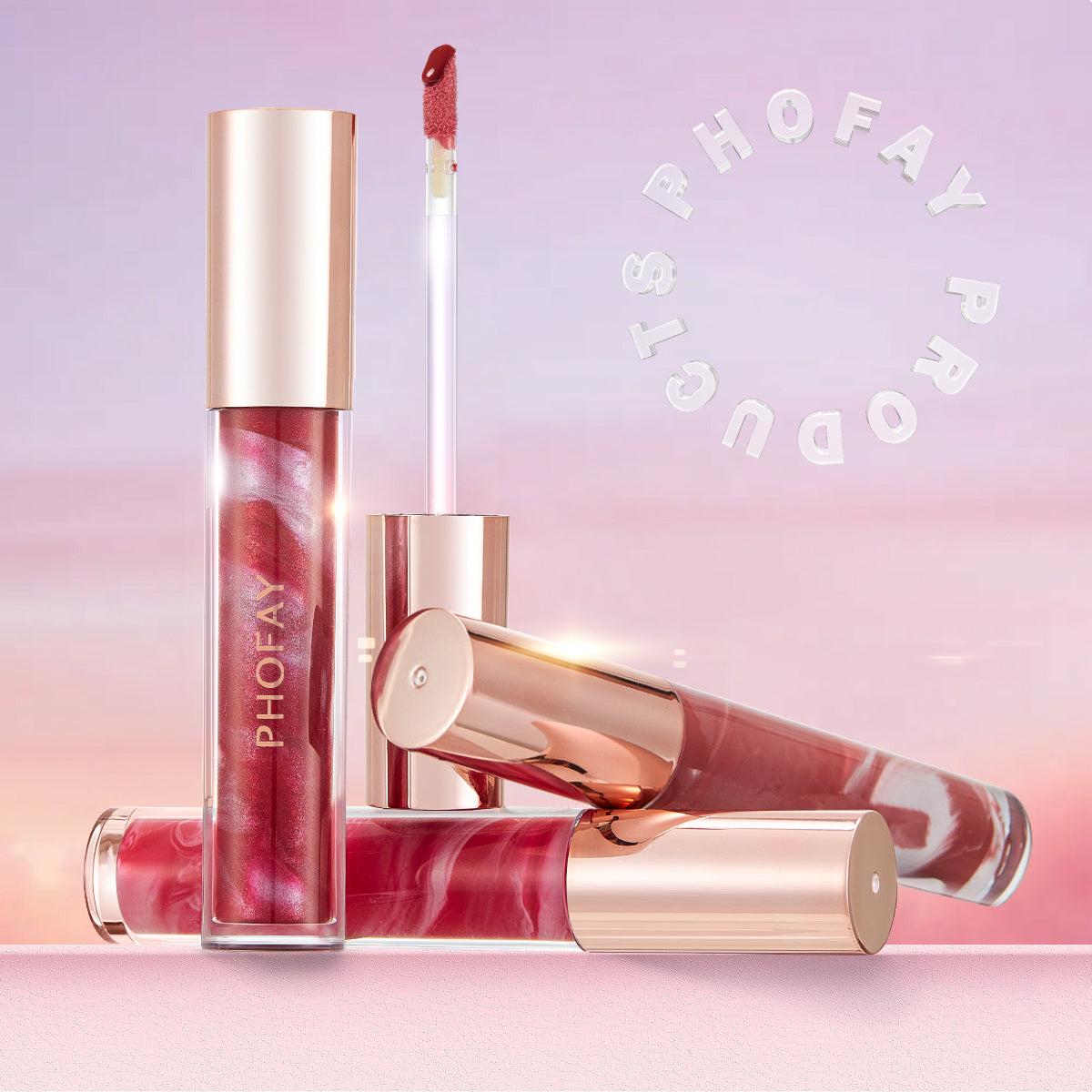 PHOFAY Rose Blooming Hydrating Lip Gloss | Koalakits36