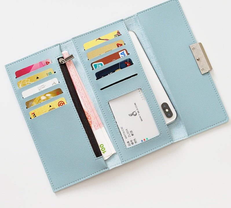 Korean Three-Fold Women's Wallet: Stylish & Functional PU Leather 