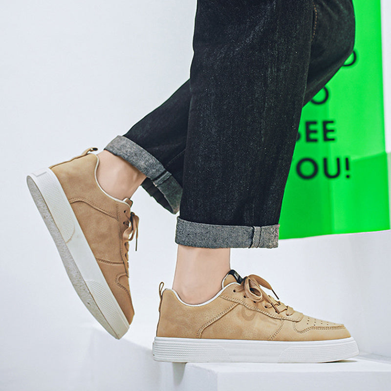 Men's Lace-up Flat Shoes Fashion Casual Round-toe Walking And Jogging Shoes | Koalakits36