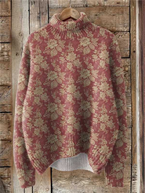 Women's Christmas Printed Turtleneck Sweater Koalakits36