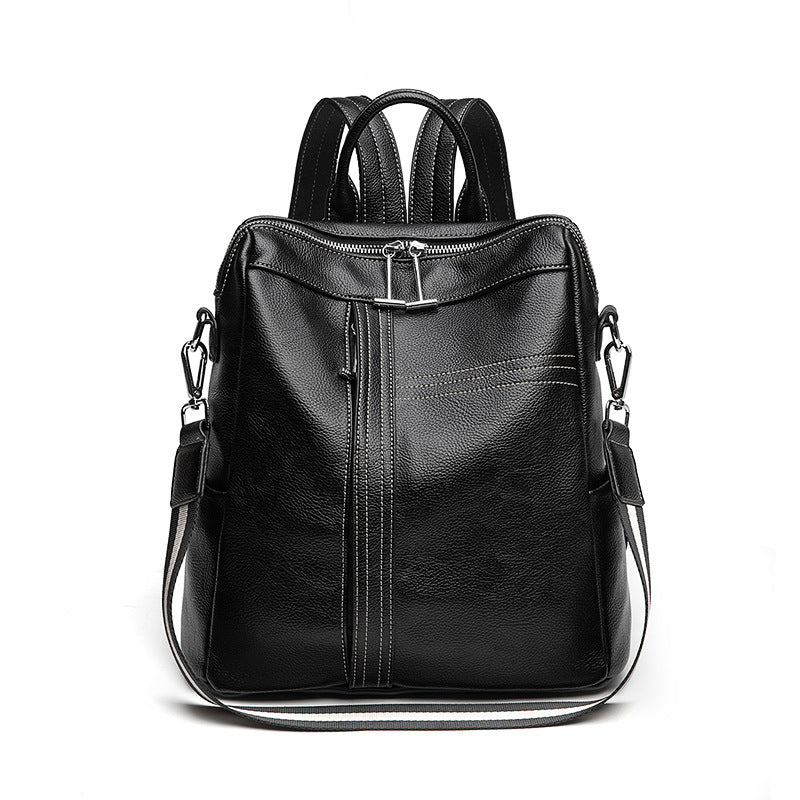 Stylish Women's Casual Leather Backpack - Soft & Durable for Everyday Adventure