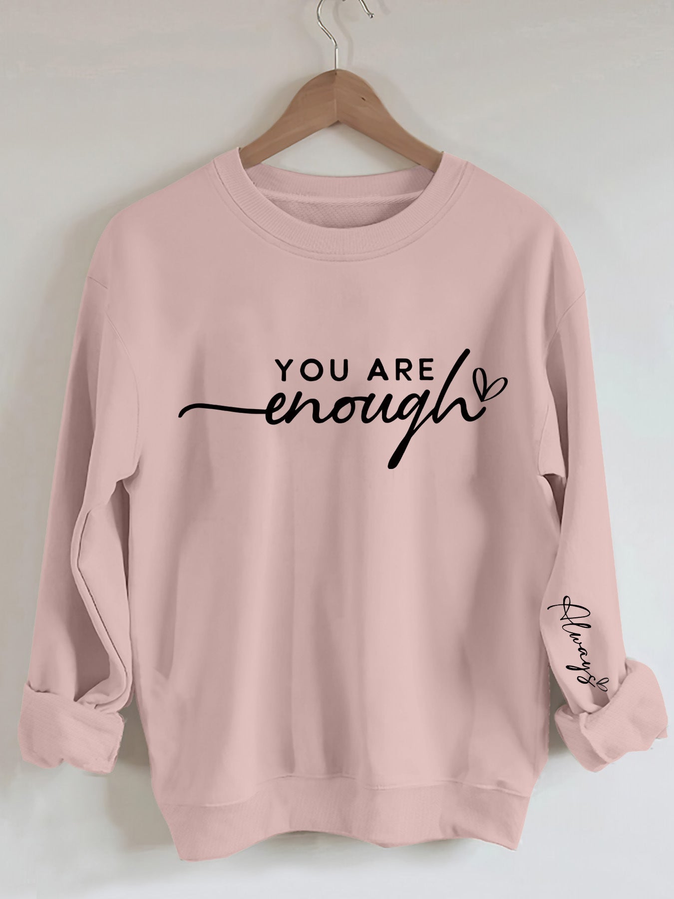 Letter Printed Hoodie Round Neck Casual Hoodie Autumn Spring