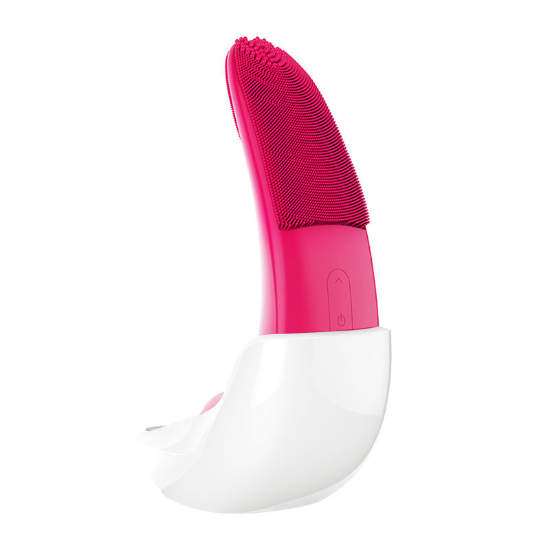 Electric Silicone Facial Cleansing Brush – Rechargeable Face Washer & Deep Pore Cleaning Massager for Daily Skincare