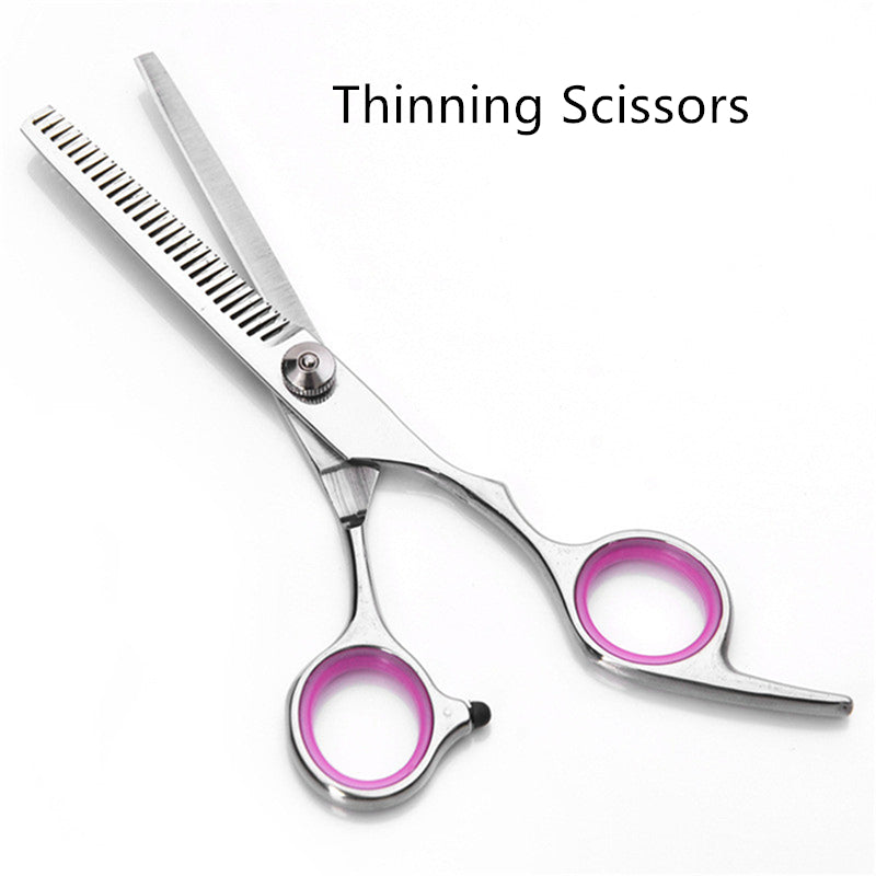 Stainless Steel Pet Grooming Scissors – Pink Trimming Shears for Dogs and Cats