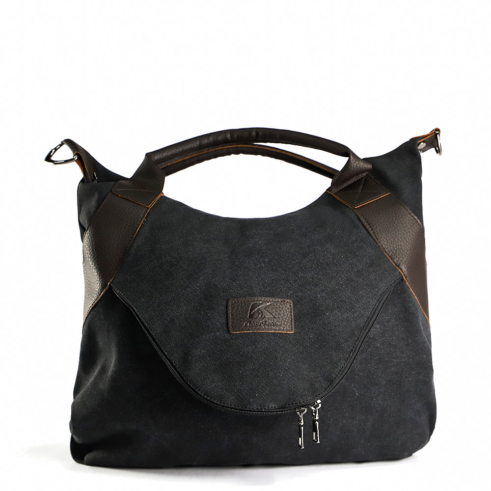 Women's Vintage Canvas Shoulder Bag – Minimalist Retro Crossbody Handbag for Everyday Use