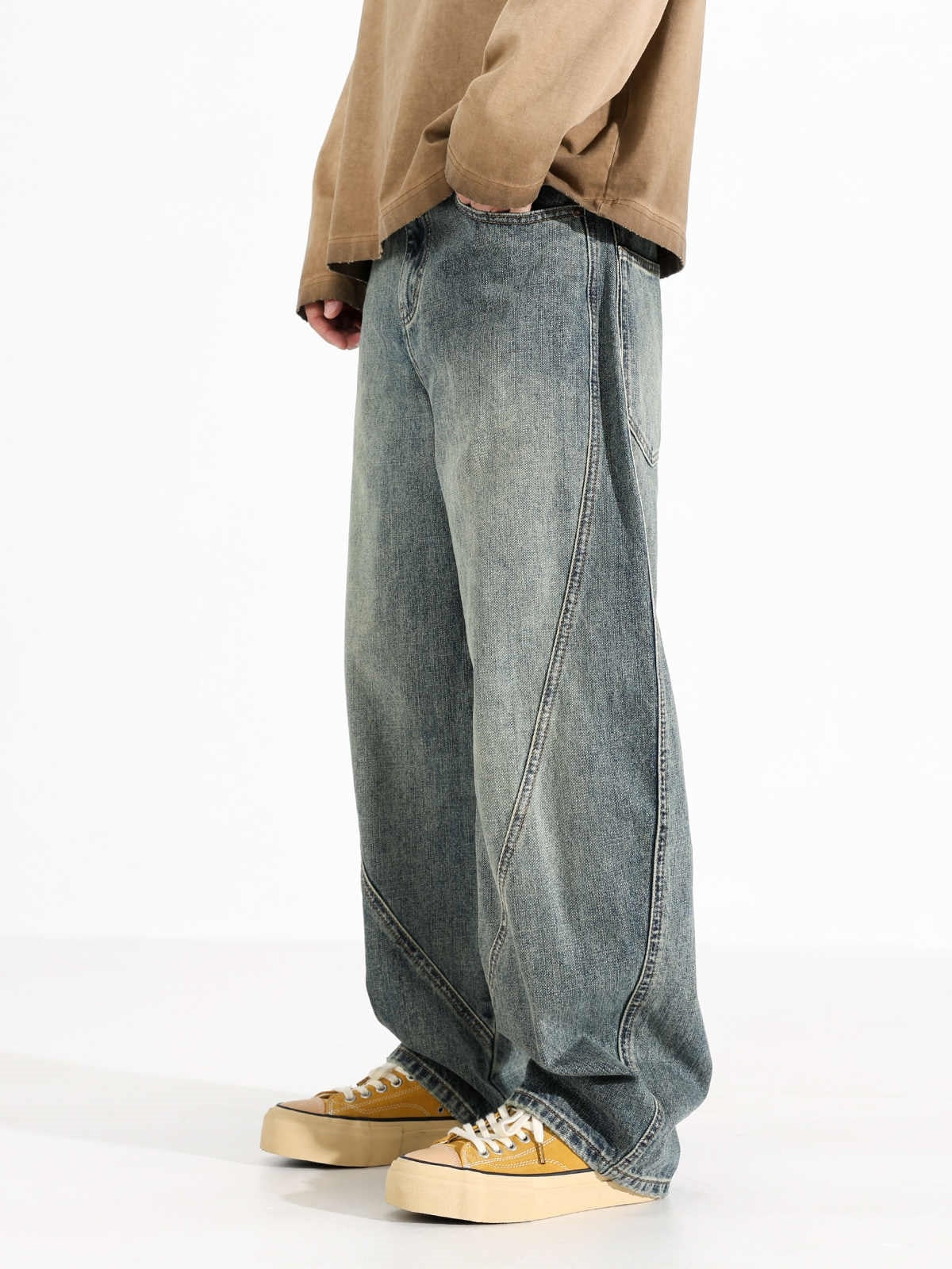 Loose Wide-Leg Jeans for Men - Retro Denim | Koalakits36
