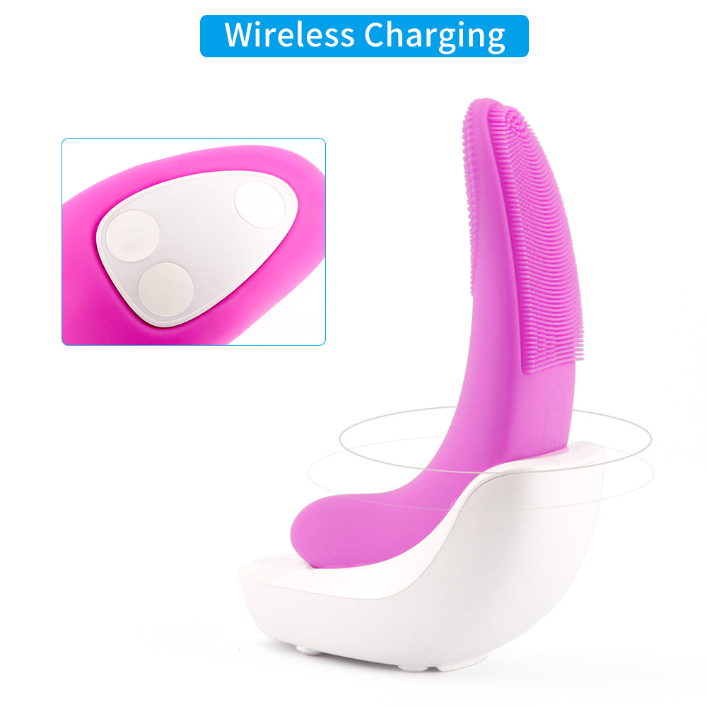 Electric Silicone Facial Cleansing Brush – Rechargeable Face Washer & Deep Pore Cleaning Massager for Daily Skincare