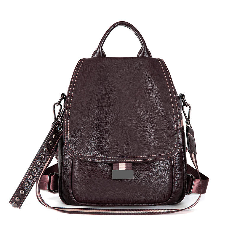 Stylish Women's Casual Leather Backpack - Soft & Durable for Everyday Adventure