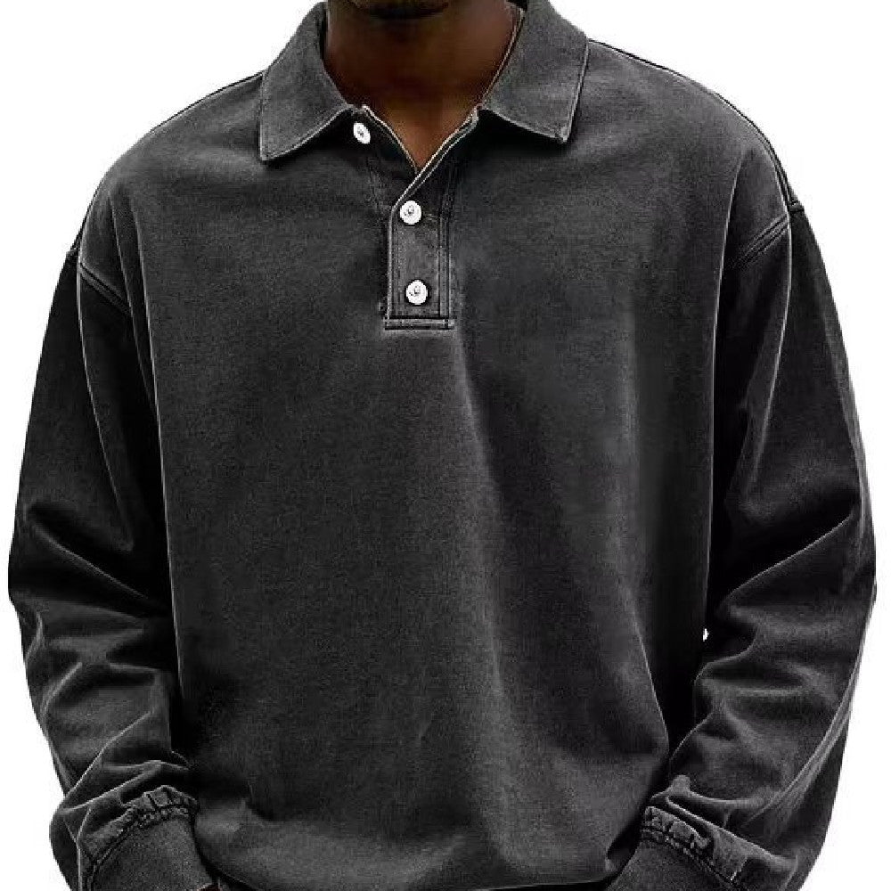 Fall Men's Long Sleeve Polo Shirts Casual Breathable Comfortable Sweatshirt Koalakits36 