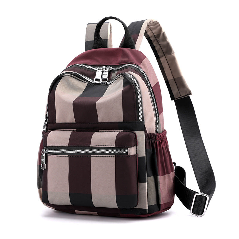 Lattice Lightweight Oxford Backpack – Stylish Small Travel Backpack for Everyday Use, School & Casual Outings