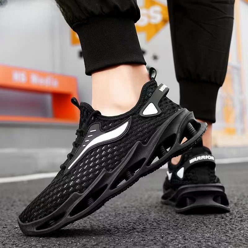 Men's Lace-up Sneakers Mesh Sports Shoes Fashion Hollow-sole