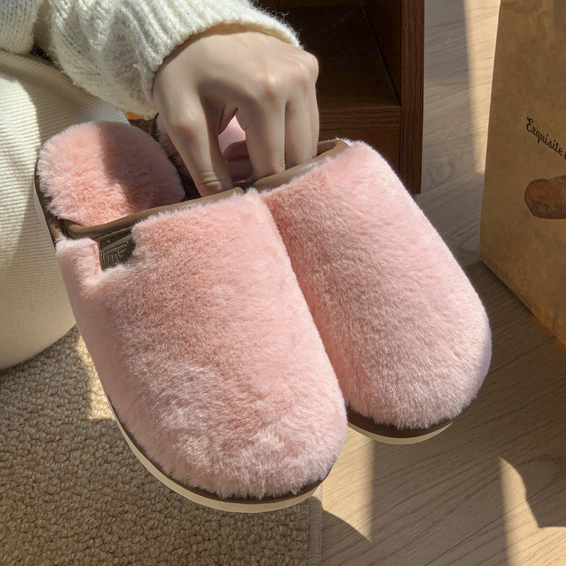 Winter Plush Non-slip Slippers: Cozy Comfort for Your Home