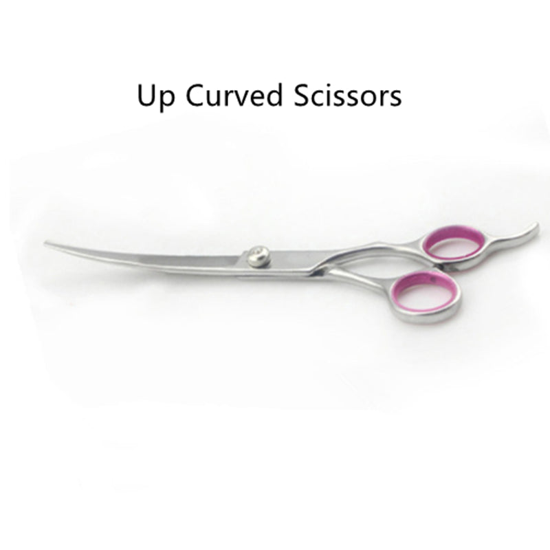 Stainless Steel Pet Grooming Scissors – Pink Trimming Shears for Dogs and Cats