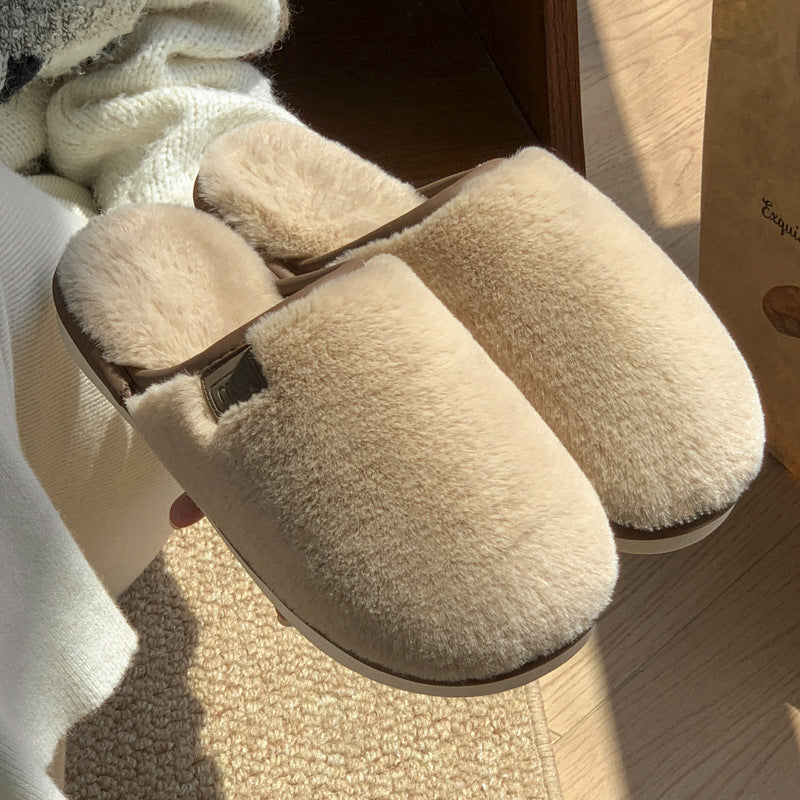 Winter Plush Non-slip Slippers: Cozy Comfort for Your Home