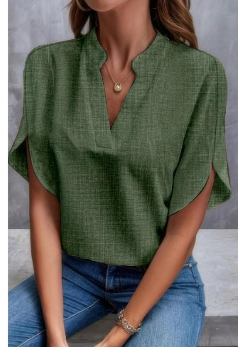 Short-sleeved Chiffon Shirt New V-neck Shirt Women's Koalakits36