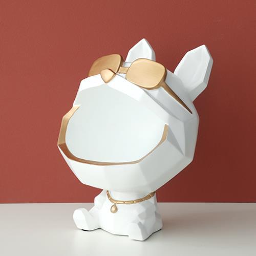 Cool Dog Figurine Storage Box - Organize with Style and Charm