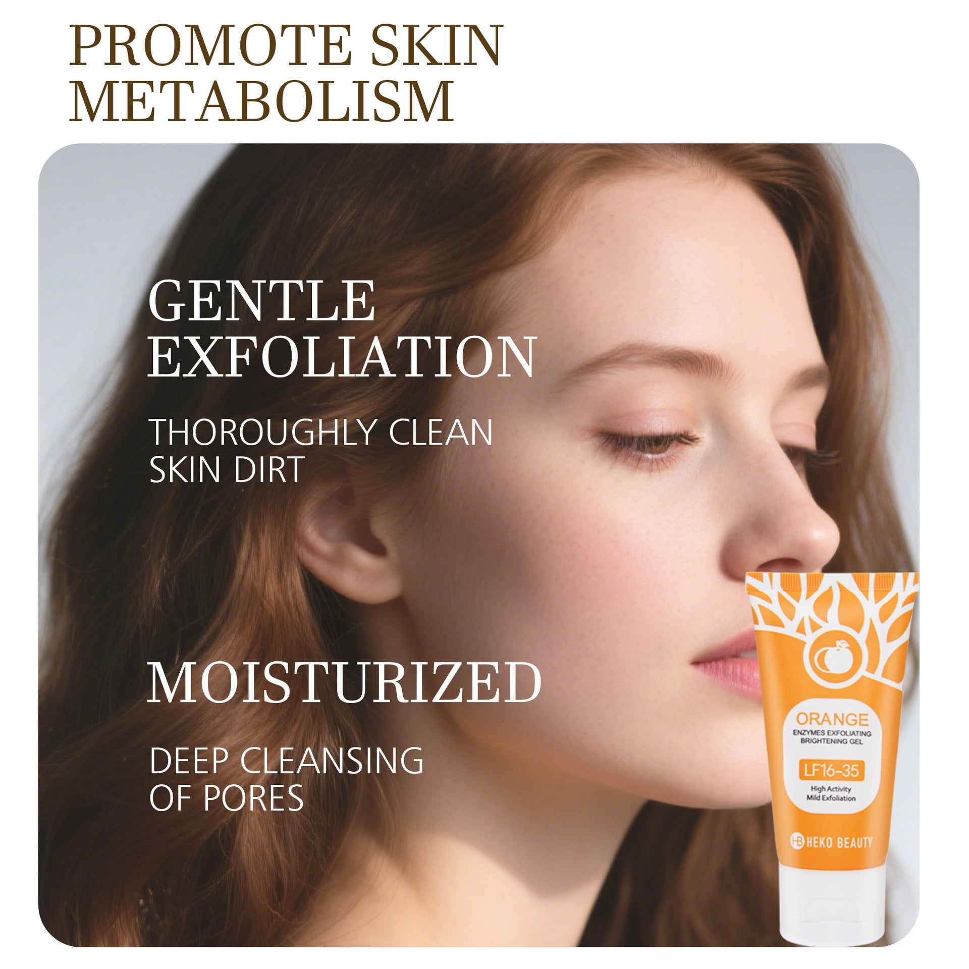 Orange Enzyme Exfoliating Gel for Face – Gentle & Natural