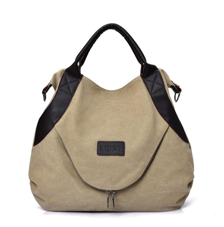 Women's Vintage Canvas Shoulder Bag – Minimalist Retro Crossbody Handbag for Everyday Use