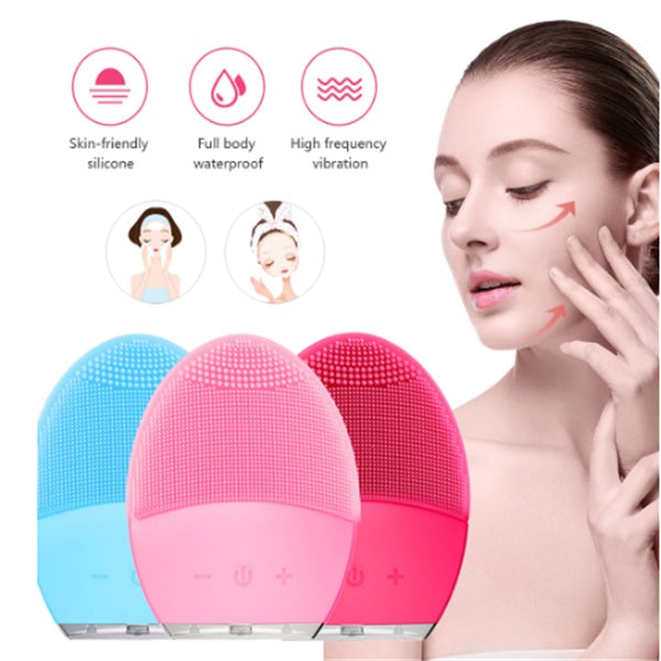 Electric Face Cleansing Brush – Negative Ion Facial Cleaner with Vibration, Multi-Speed Rotation and Deep Pore Cleansing
