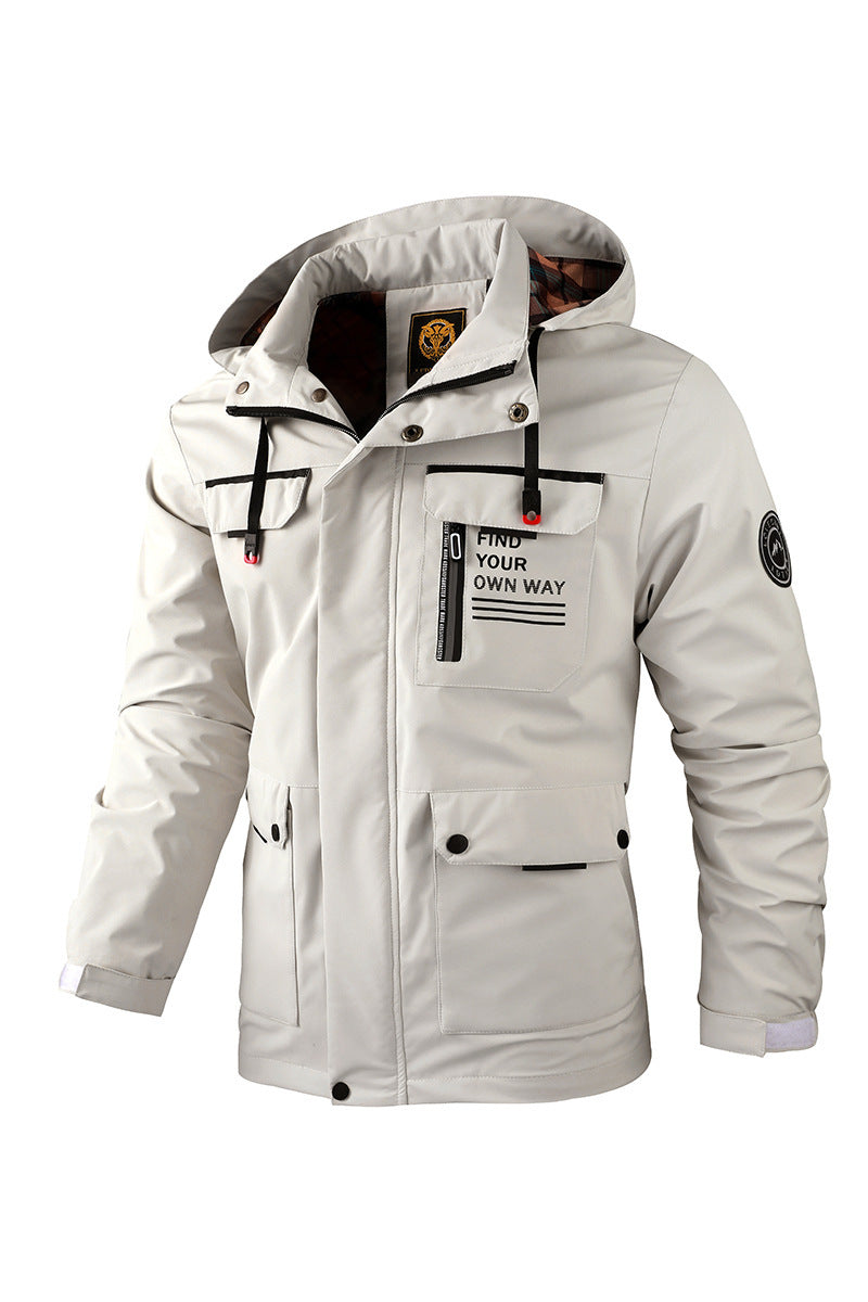 Men's Casual Windbreaker Jackets Hooded Jacket Man Waterproof Outdoor Soft Shell Winter Coat Clothing Warm Thick Tops Koalakits36