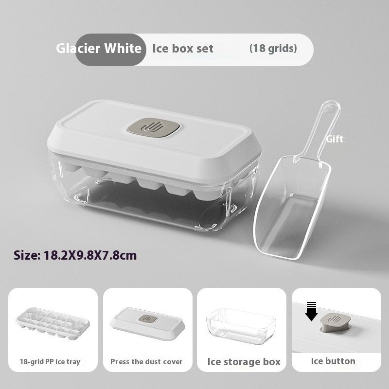 32 Grid Silicone Ice Cube Tray Mould With Lid Shovel Storage Box | Koalakits36
