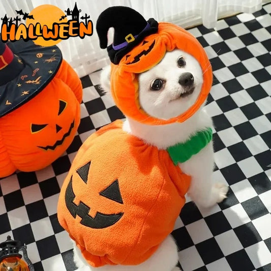 Halloween Pumpkin Vest For Dogs Cats Festive Pet Costume Harness Funny Thanksgiving Christmas Apparel For Small Pets Koalakits36