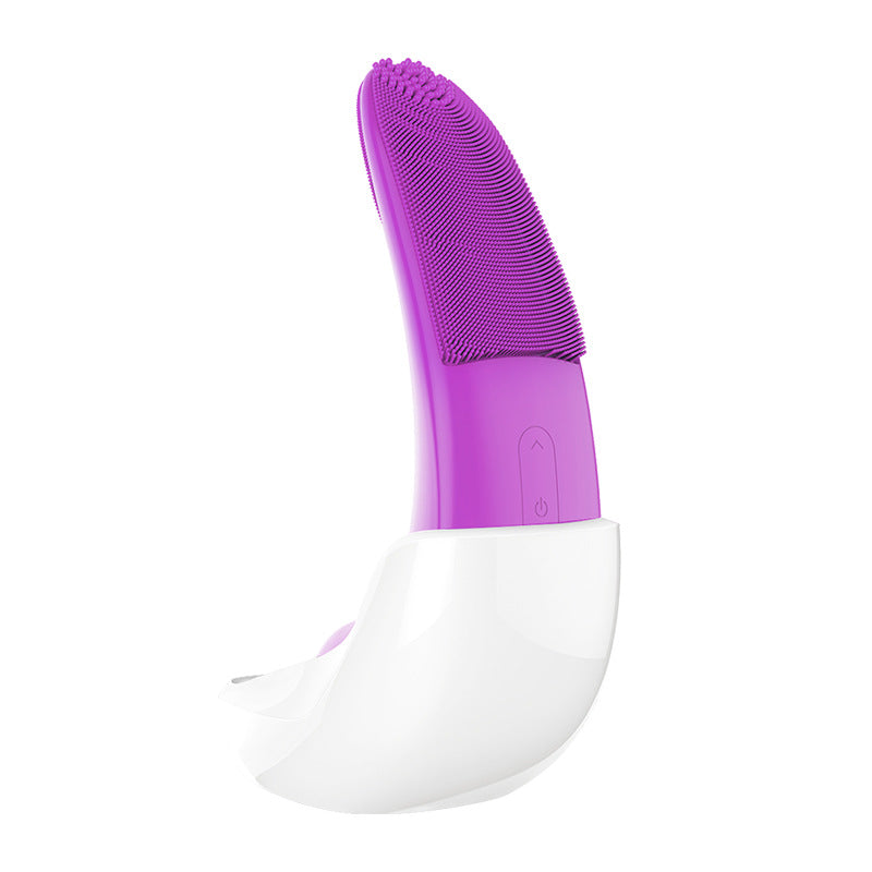 Electric Silicone Facial Cleansing Brush – Rechargeable Face Washer & Deep Pore Cleaning Massager for Daily Skincare
