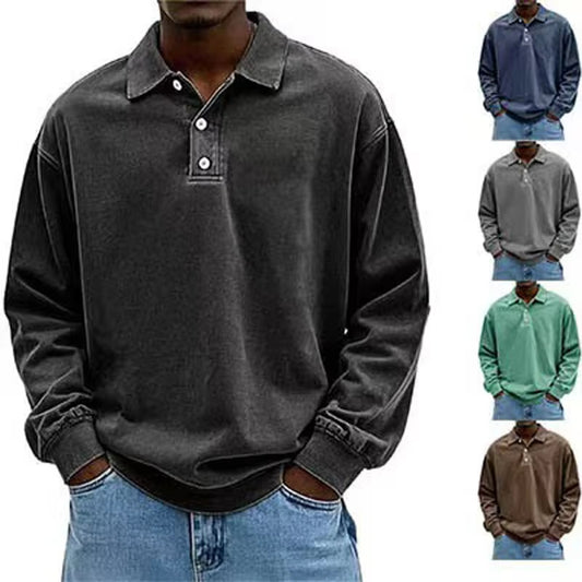 Fall Men's Long Sleeve Polo Shirts Casual Breathable Comfortable Sweatshirt Koalakits36 