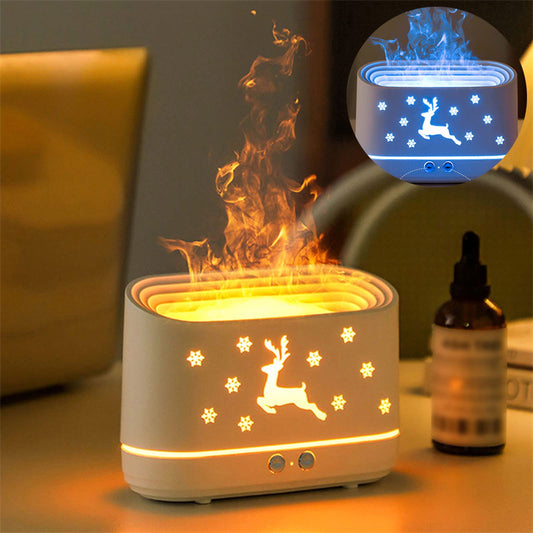 Elk Flame Humidifier Diffuser Mute Household Atmosphere Decoration Lamp
