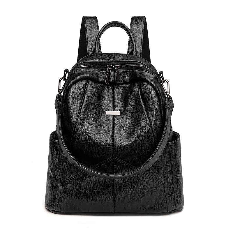 Stylish Women's Casual Leather Backpack - Soft & Durable for Everyday Adventure
