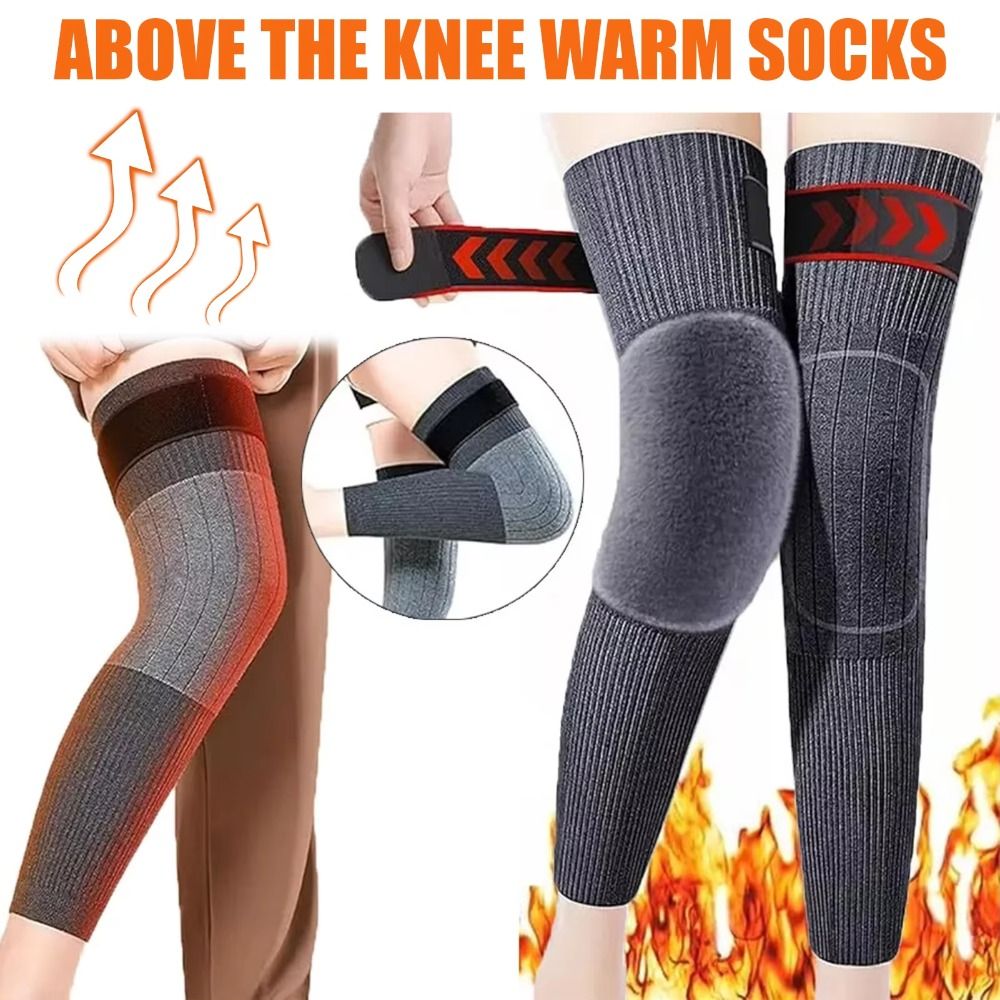 Universal Cold-proof Warm Knee Pads Elastic Windproof Thick Knee Protector Wraps Leg Soft Knee Koalakits36