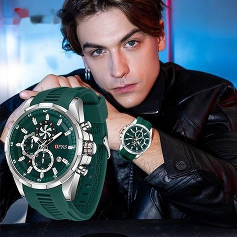 Men’s Quartz Chronograph Watch – Sleek Three-Hand Style