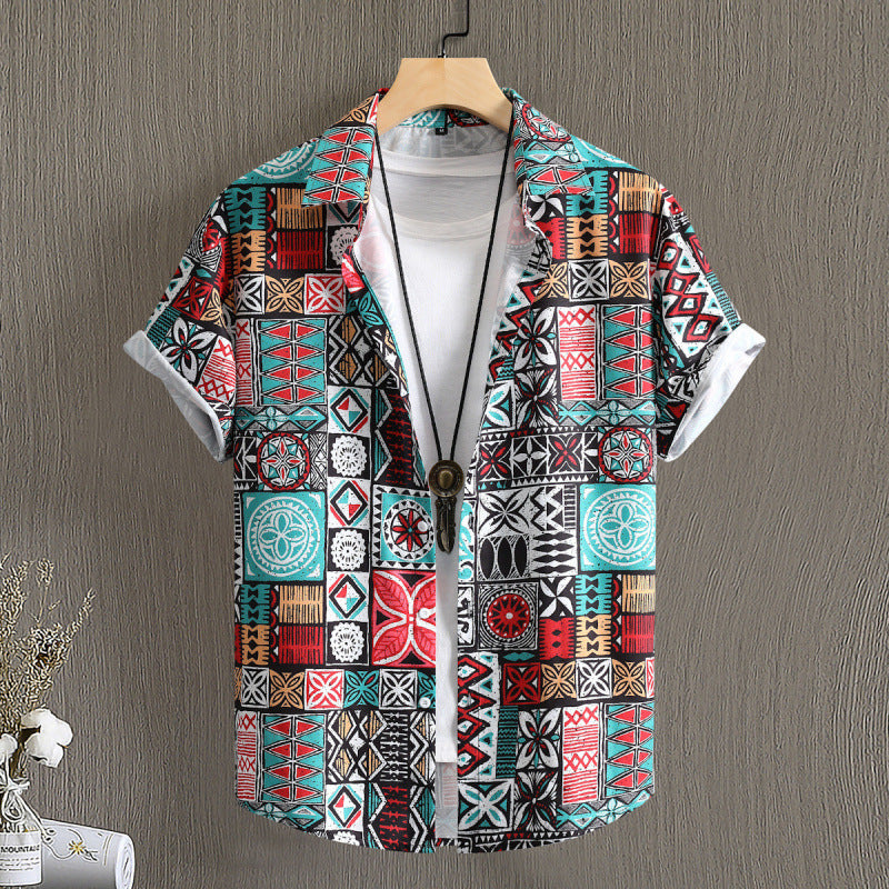 Fashionable Printed Mens Casual Shirt