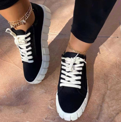 Canvas Platform Sneakers – Women's Shoes | Koalakits36