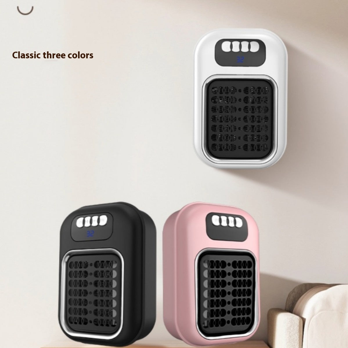 Wall Mounted Portable Small Electric Heater With Remote Control, Adjustable Silent Thermostat Suitable For Winter Koalakits36