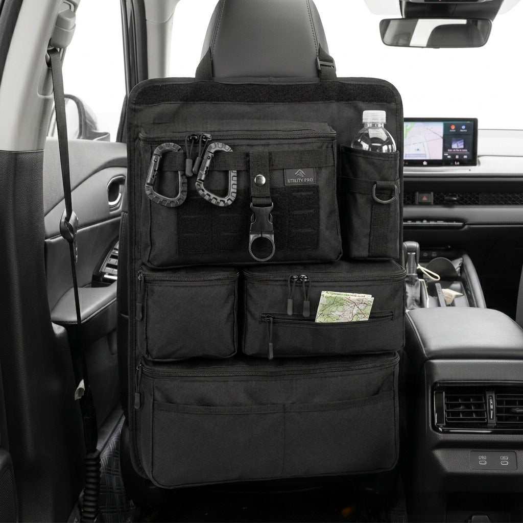 Car Rear Seat Tactical Hanging Organizer Bag – Multi-Functional Vehicle Storage Organizer for Tools, Accessories & Travel Essentials