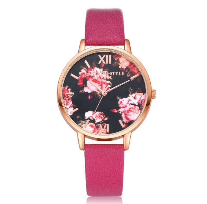 High Quality Fashion Leather Strap Rose Gold Women Watch Casual Love Heart Quartz Wrist Watch | Koalakits36