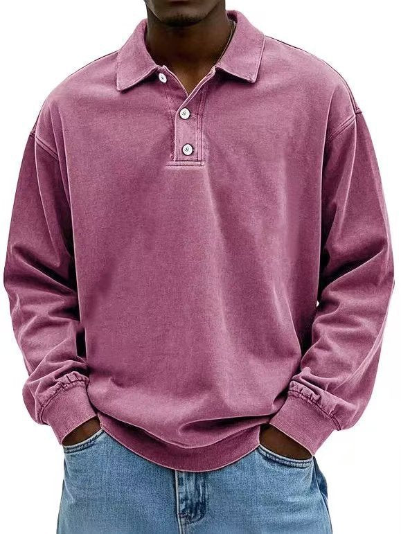 Fall Men's Long Sleeve Polo Shirts Casual Breathable Comfortable Sweatshirt Koalakits36 
