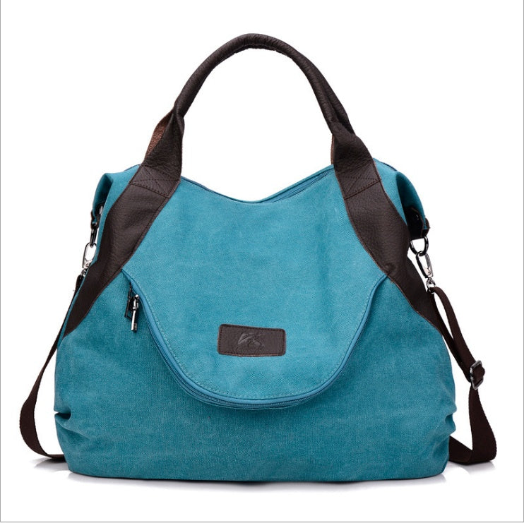Women's Vintage Canvas Shoulder Bag – Minimalist Retro Crossbody Handbag for Everyday Use