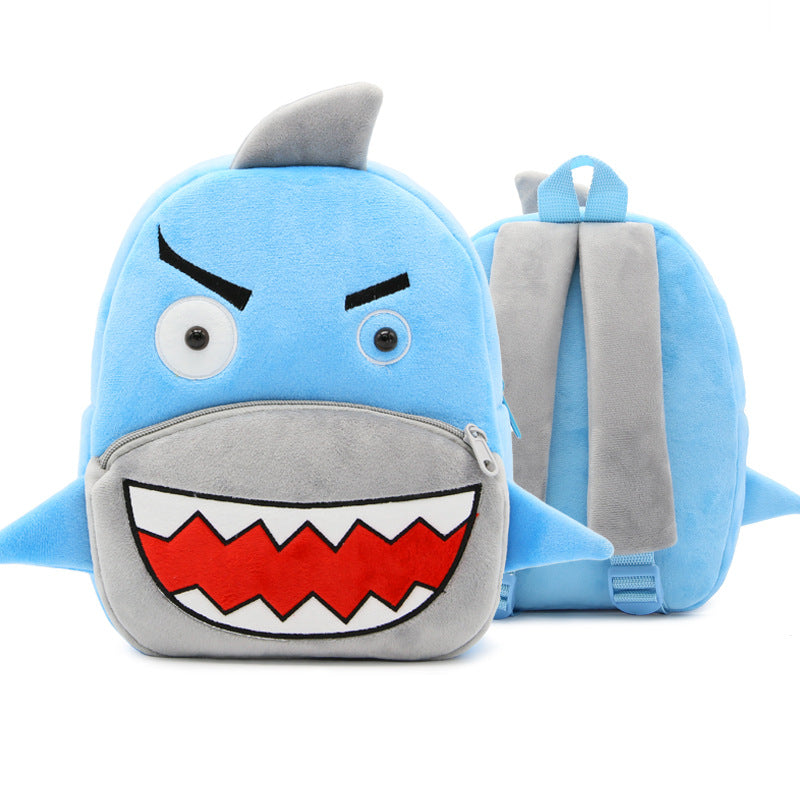 Cute Plush Animal Backpack for Kids – Cartoon Kindergarten School Bag with Zipper Pocket, Lightweight Soft Toy Design